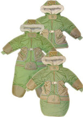 Комбинезон-трансформер меховой "Зимушка" (бежевый)