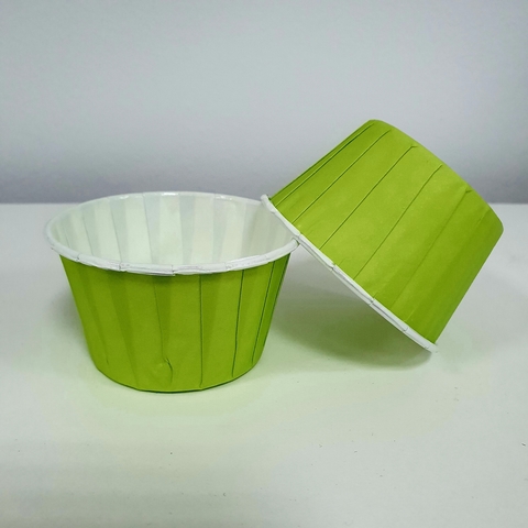 Формы бумажные «Маффин», 50х40 мм, 100 шт, с ламинацией (Зеленые)