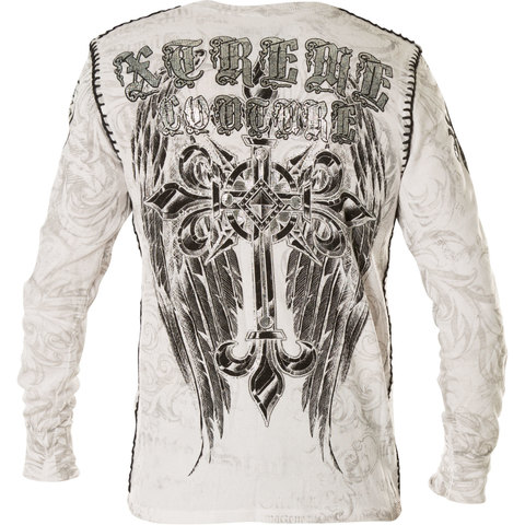 Xtreme Couture | Пуловер мужской Hercules X1787I от Affliction белый спина