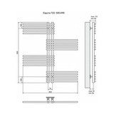 Полотенцесушитель электрический Terminus Европа П20 500x996, ТЭН HT-1 300W, левый/правый