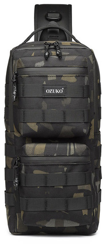 Картинка рюкзак однолямочный Ozuko 9661 camo - 7
