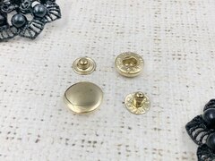 Кнопка установочная, металл, пр-во Китай, d 1,7 см, золото