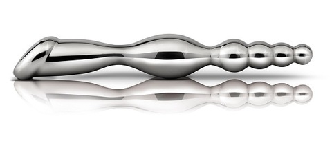 Двусторонний фаллоимитатор SLIM FAVE  METAL WORX