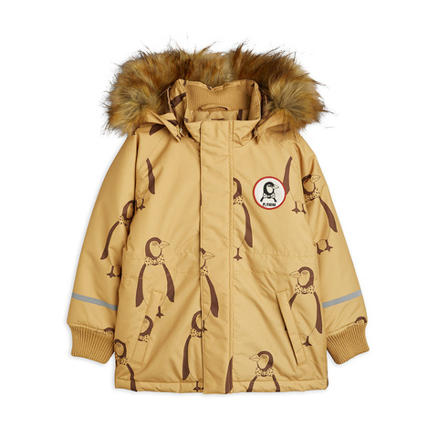 Зимняя Парка Mini Rodini K2 Penguin Beige