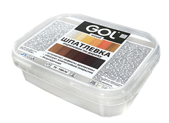 Шпатлевка акриловая по дереву GOL wood. 0.14 кг. Тёмный орех.