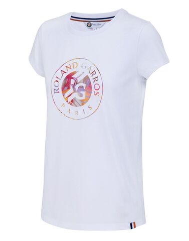 Женская теннисная футболка Roland Garros Tee Shirt Big Logo - blanc