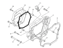 прокладка крышки сцепления Yamaha YZ 85 '02-18