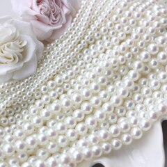 Майорка белый перламутр 4 мм, 1 нить, МА177