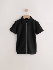 Поло на молнии для мальчика Next E98-655, Черный