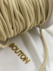 Шнур круглый бежевый (песочный) метражом 5 мм