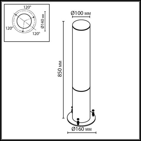 Ландшафтный светодиодный светильник Odeon Light CORTENA 7180/22GL