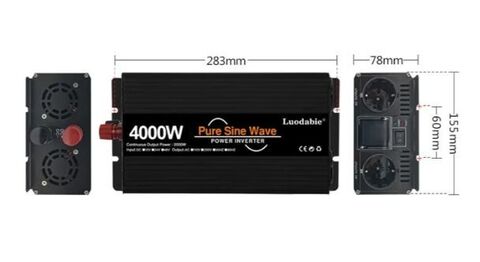 Инвертор автомобильный 12v-220v Чистый синус, 4000 Вт, Преобразователь напряжения. трансформатор 12В в 220В. Подключение бытовых приборов, инструмента, освещения. Инвертор автомобильный 12v-220v Чистый синус, 4000 Вт, Преобразователь напряжения. трансформатор 12В в 220В. Подключение бытовых приборов, инструмента, освещения.