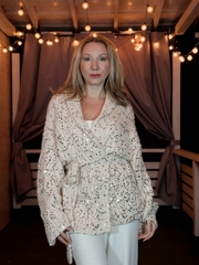 Мастер-класс по вязанию спицами кардигана-жилета 