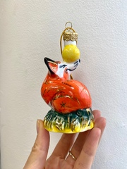 Ёлочная игрушка Лиса с колобком