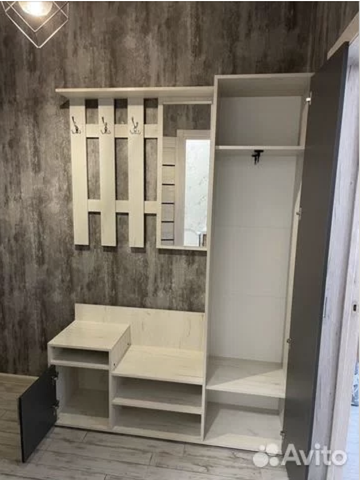 Приxожая Визит грaфит / дуб кpафт белый