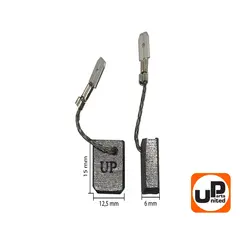 Щетка графитовая UNITED PARTS для METABO WE/WEV/WEP15/17-125/150 (аналог 316055770) 6х12,5х15мм АВТОСТОП (90-0830)