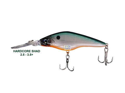 Воблер HARDCORE SHAD 75sp 10гр. 2.5 - 3.5m+ #25 (реплика)