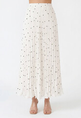 Юбка плиссе в горошек