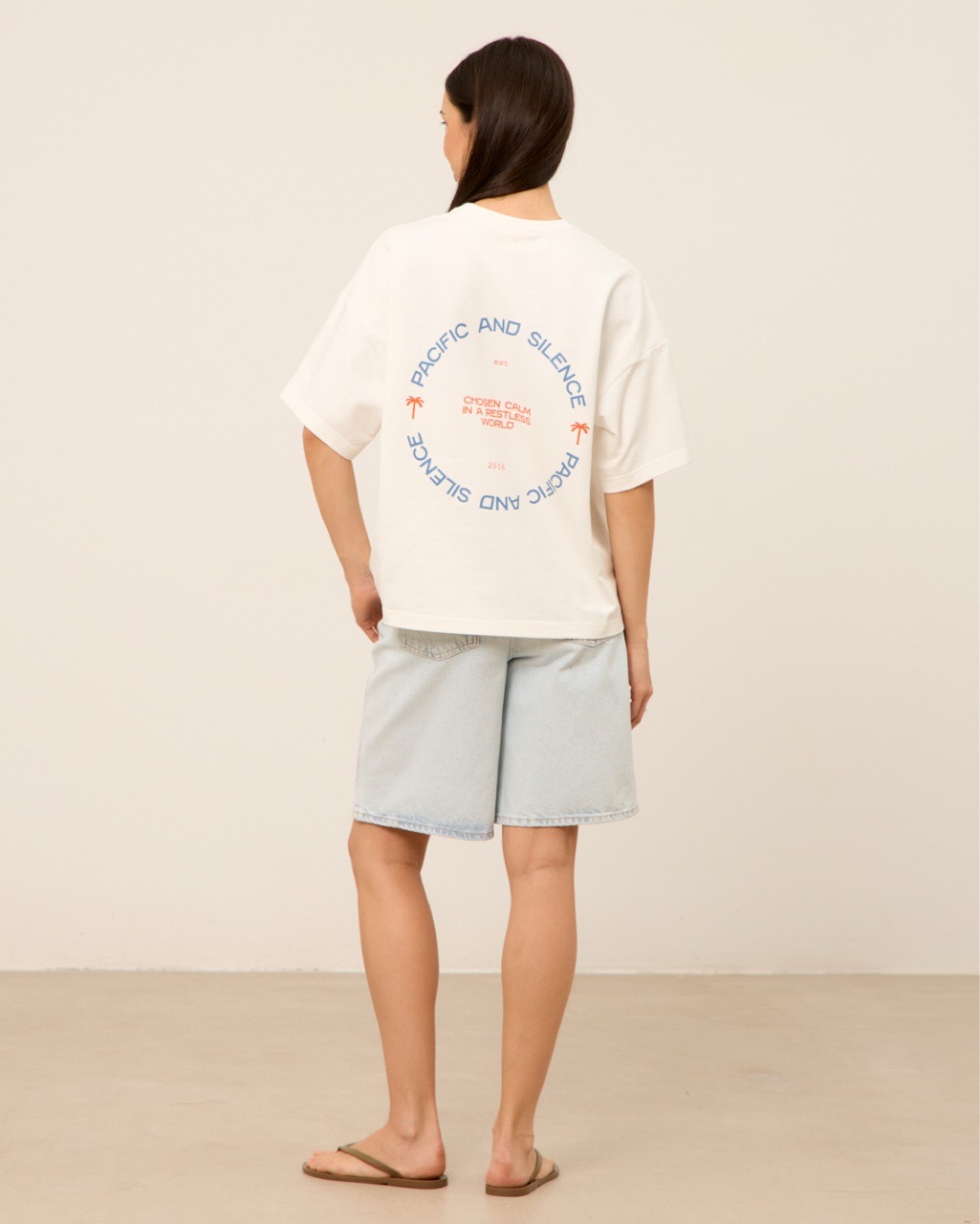 Футболка 03, ТИШИНА И УМИРОТВОРЕНИЕ, сине-оранжевая