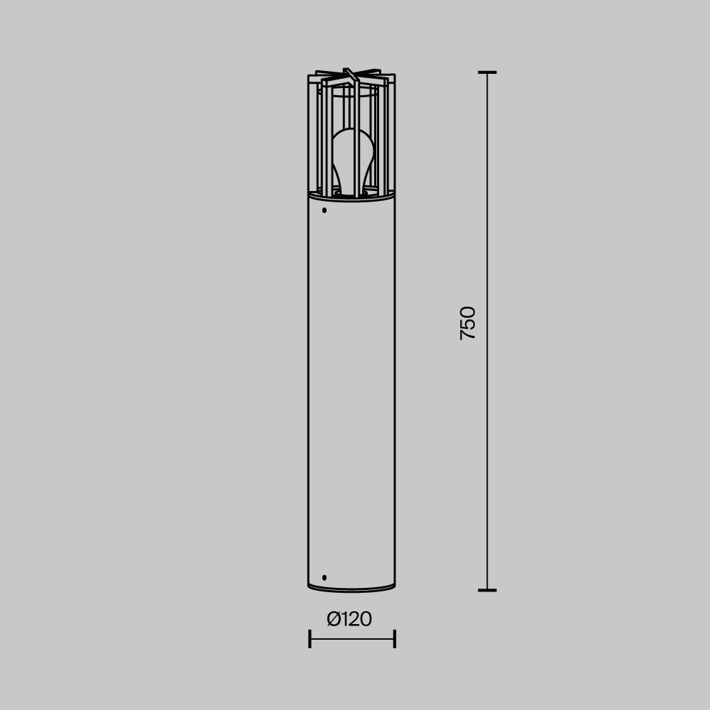 Уличный светильник Maytoni Barrel O453FL-01GF