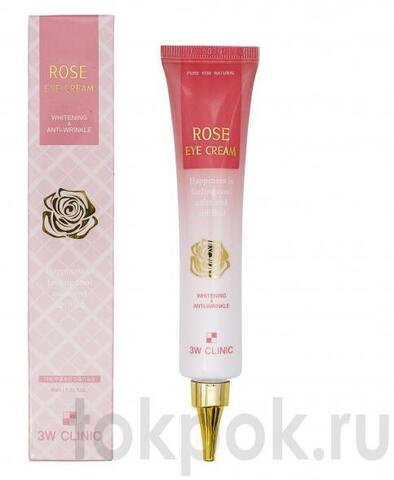 Крем для глаз с экстрактом розы 3W Clinic Rose Eye Cream, 40 мл