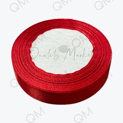 Лента атласная 2 см 25 ярдов (красная) №163