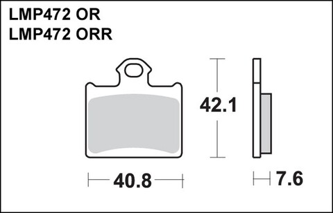 Колодки дискового тормоза AP Racing LMP472 OR  (FDB2257 / FA602)