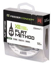 Шок-лидер плетёный Feeder Concept Flat Method х8 SHOCK LEADER Dark Green 100/020