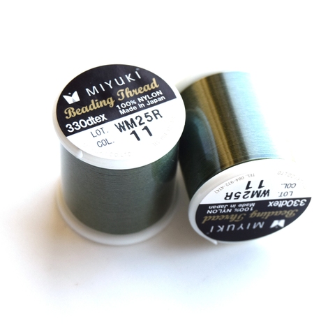 Olive. Нитки для бисероплетения Miyuki.