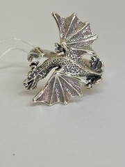 Дракон  (кольцо из серебра)