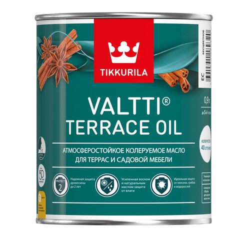 Tikkurila Valtti Terrace Oil / Тиккурила Валтти Террас Ойл колеруемое масло для террас и садовой мебели