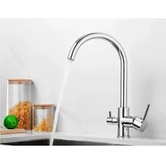 Смеситель для кухни с подключением фильтра BELZ B76801 латунь, хром