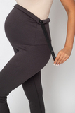 Утепленные леггинсы для беременных 17717 серый
