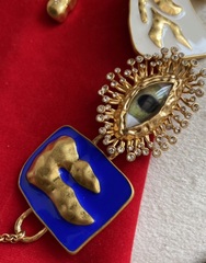 Браслет-цепь SCHIAPARELLI с подвесками в позолоте