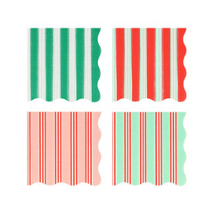 Салфетки маленькие "Рождественская полоска" 16 шт. (2024)