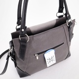 Сумка Саломея 376 мульти итальянский серо-черный