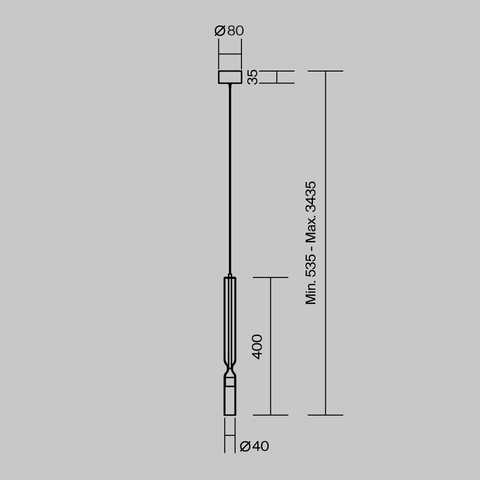 Подвесной светодиодный светильник Maytoni Peg MOD469PL-L3BS3K
