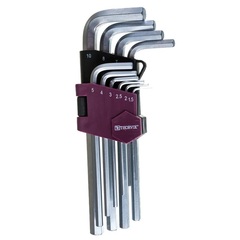 Thorvik HK10S Набор ключей торцевых шестигранных, H1.5-H10, 10 предметов