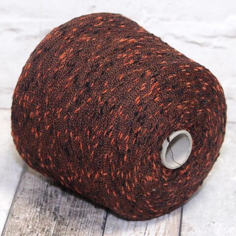 Фасонный меринос A ZETA FILATI VIENNA 800 черный с оранжевым