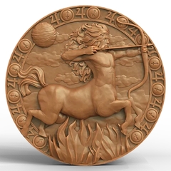 Силиконовый молд № 390 Знак зодиака Стрелец большой 6 см