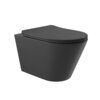Aqueduto CONT2140 AQD CONE Tornado Унитаз подвесной 525*360 безободковый, Tornado, сиденье с микролифтом, черный матовый