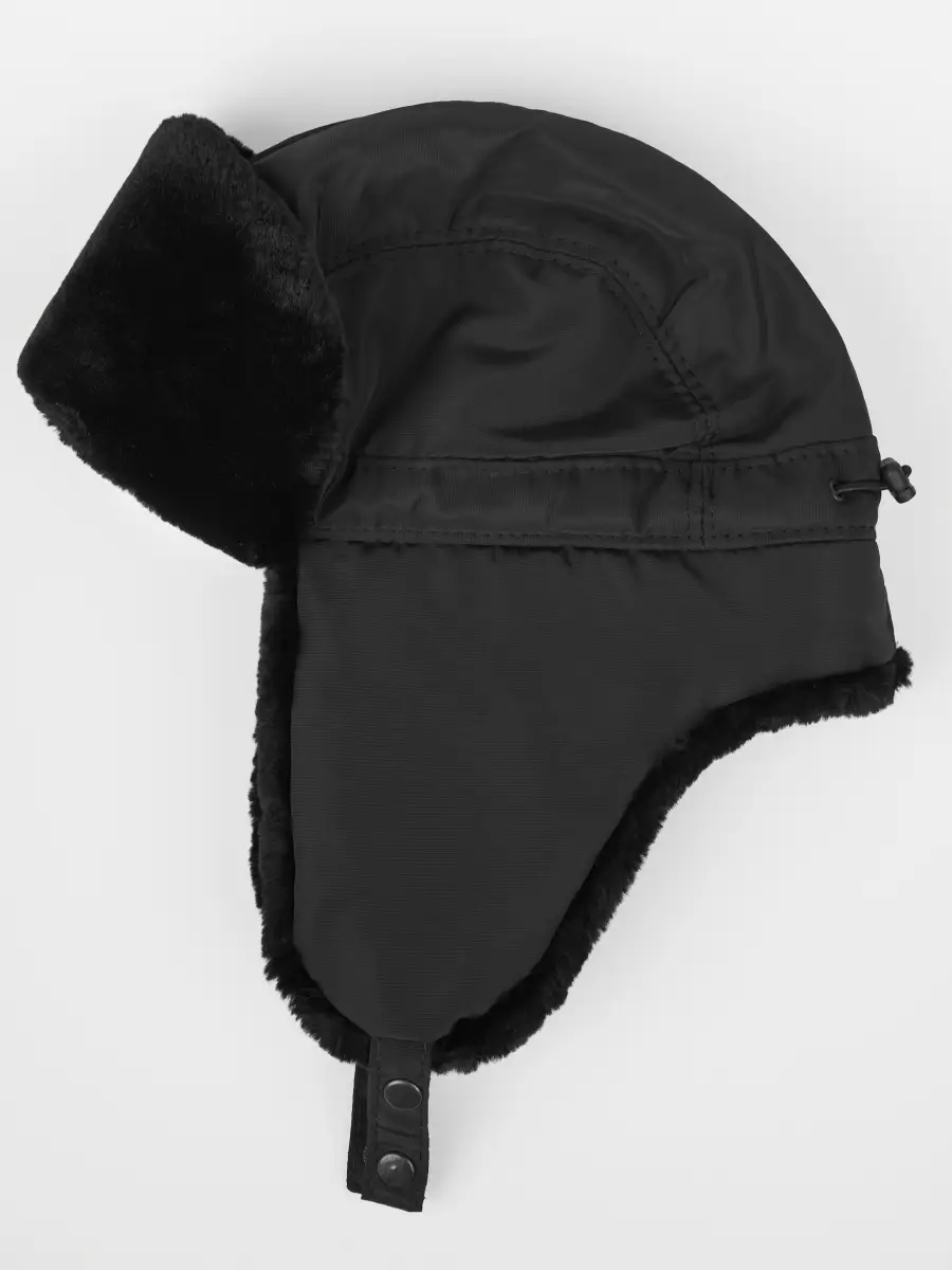Шапка ушанка меховая теплая с флисом