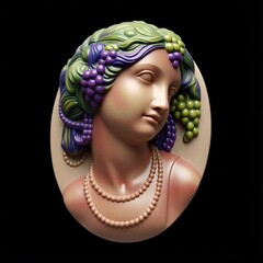 Силиконовая форма Камея Девушка № 42