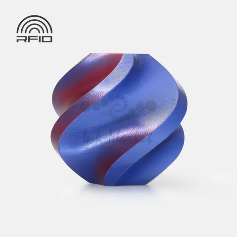 Пластик для 3D-печати Bambu Lab PLA Silk, 1.75 мм, 1 кг, сине-красный (Midnight Blaze (Blue-Red)), на катушке, A05-T2-1.75-1000-SPL