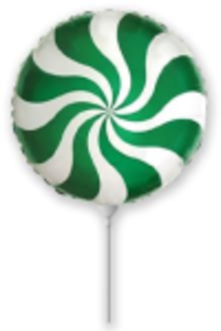 F Мини-фигура, Круг Леденец/Конфета/Карамель, Зеленый, 9''/23 см, 5 шт.