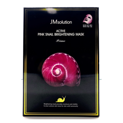 JMsolution Active Pink Snail Brightening Mask Prime ультратонкая маска с муцином улитки