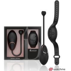 Черное виброяйцо с пультом-часами Anne s Desire Vibro Egg Wireless Watchme - 