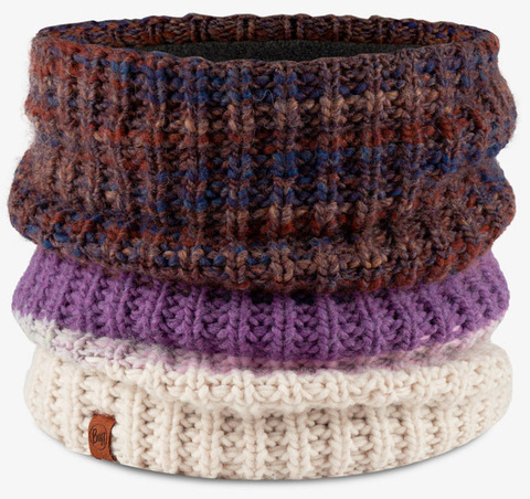 Картинка шарф-труба Buff Neckwarmer Knitted Polar Alina Purple - 1