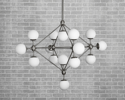Люстра Modo Chandelier 15 Globes Chrome