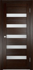 Межкомнатная дверь Мюнхен 03 ДО / Цвет Дуб темный / Остекление "Сатинато" / Двери Верда